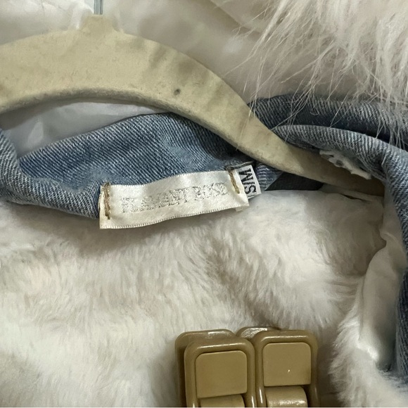 Denim Jacket with Faux Fur Trim - Picture 5 of 6
